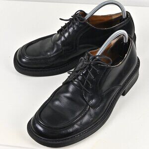 Giorgio Brutini Handcrafted Black Leather Apron Toe Derbies US 8 UK 7 Made Italy